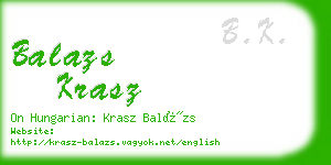 balazs krasz business card